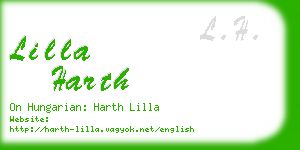 lilla harth business card